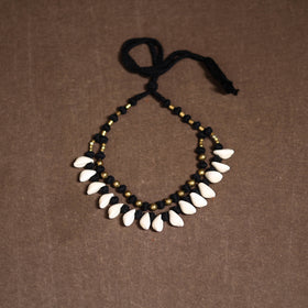 Tribal Odisha Dokra Thread & Shell Work Handmade Necklace 03
