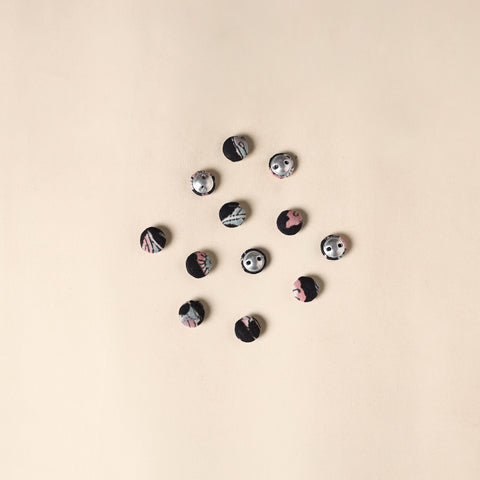  Black Handmade Fabric Button Small at iTokri