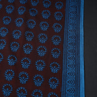 Black - Bagh Hand Block Printed Cotton Fabric