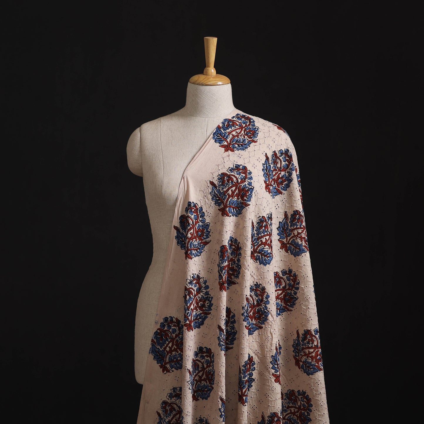 Ajrakh Hand Block Print Natural Dyed Cotton Hakoba Fabric 33