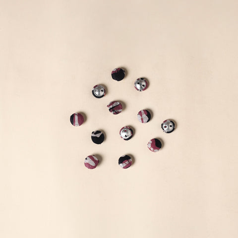  Multicolor Handmade Fabric Button Small at iTokri