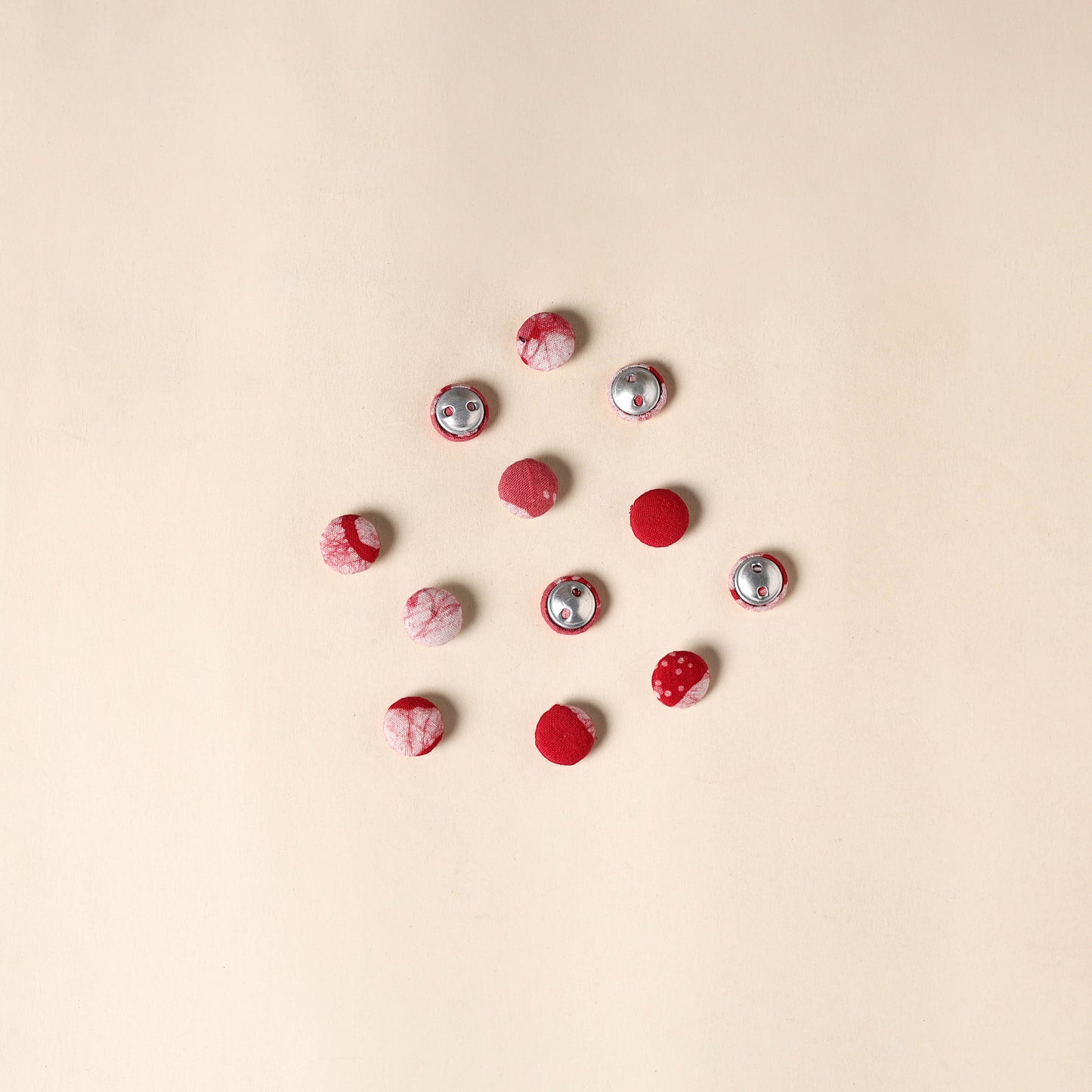  Pink Handmade Fabric Button Small at iTokri