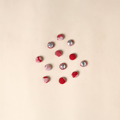  Pink Handmade Fabric Button Small at iTokri