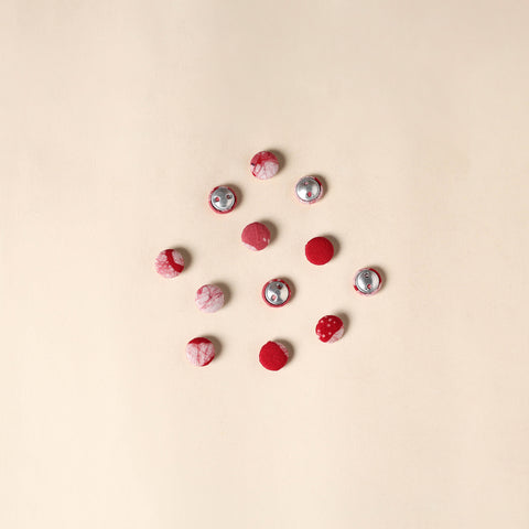  Pink Handmade Fabric Button Small at iTokri