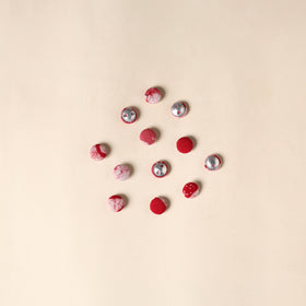  Pink Handmade Fabric Button Small at iTokri