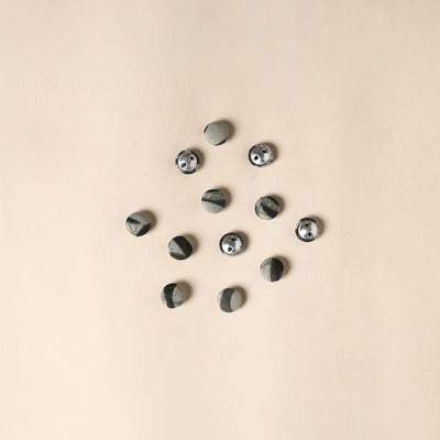  Grey Handmade Fabric Button Small at iTokri