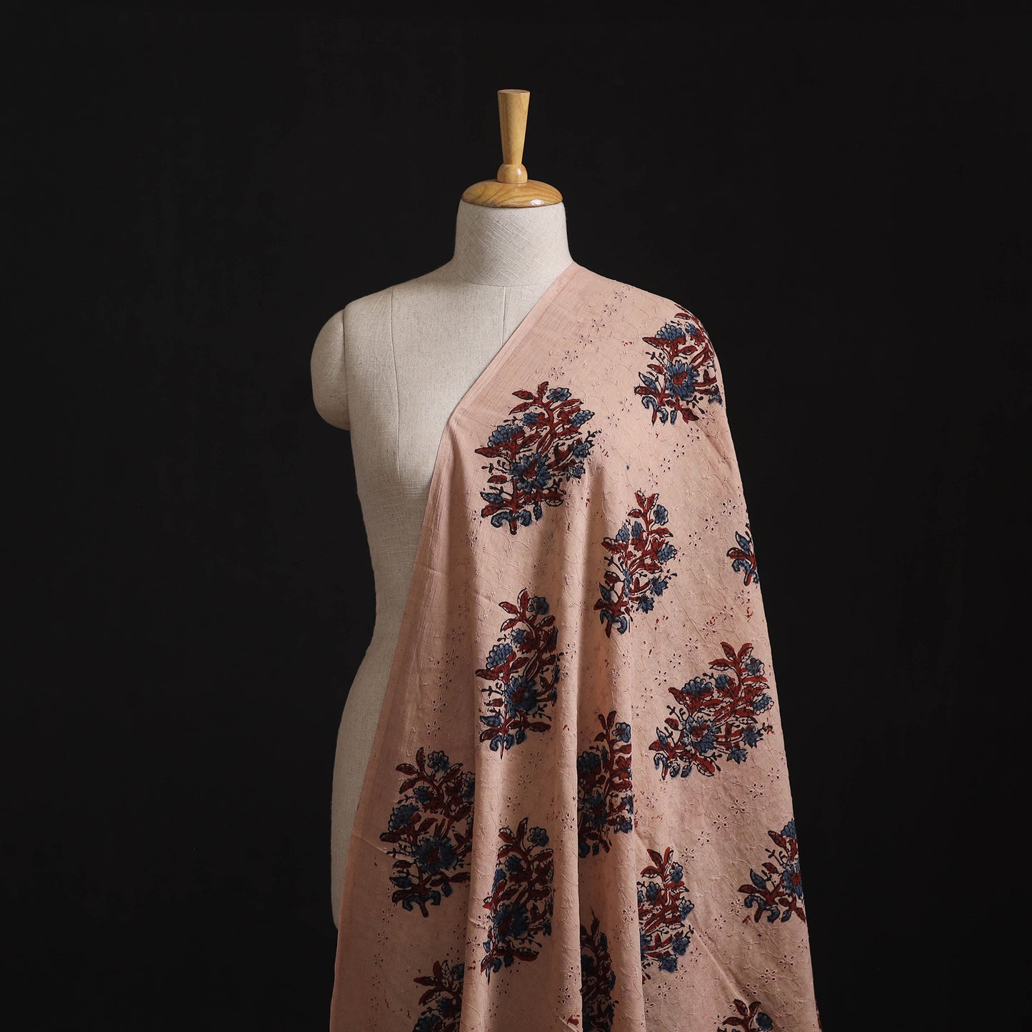 Ajrakh Hand Block Print Natural Dyed Cotton Hakoba Fabric 38