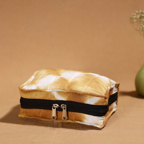 Brown Handmade 4 Pockets Cotton Jewelry Bag 04