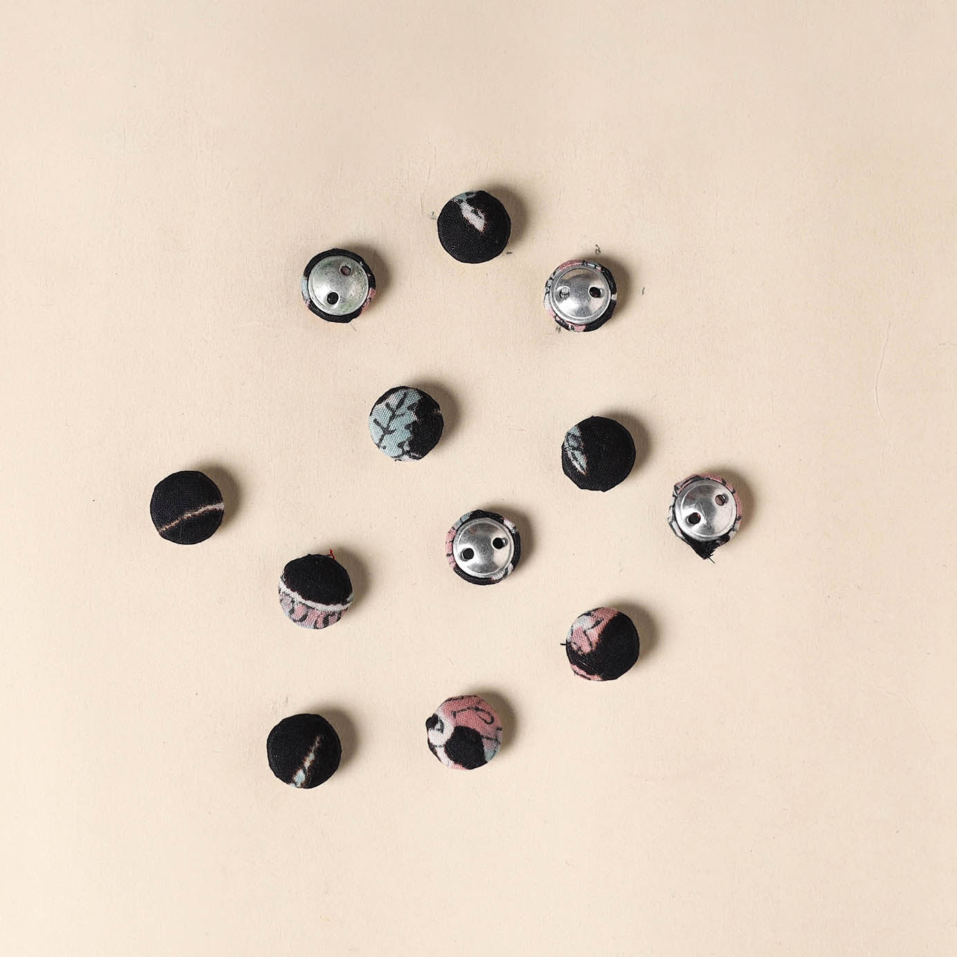  Black Handmade Fabric Button Small at iTokri