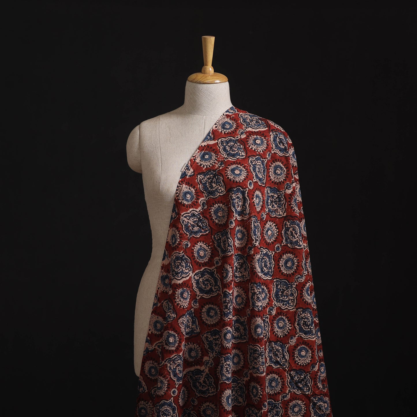 Ajrakh Hand Block Print Natural Dyed Cotton Hakoba Fabric 43