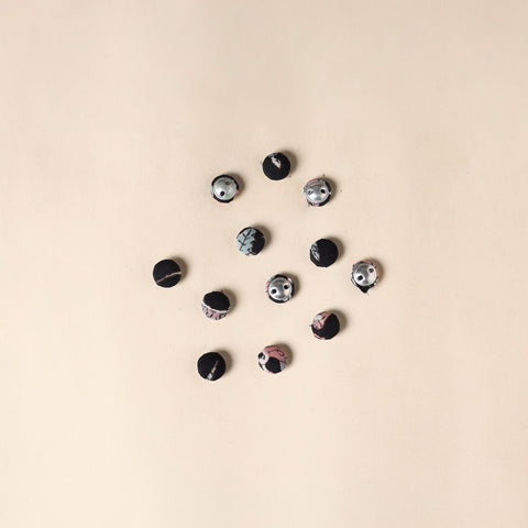  Black Handmade Fabric Button Small at iTokri