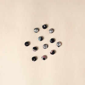  Black Handmade Fabric Button Small at iTokri