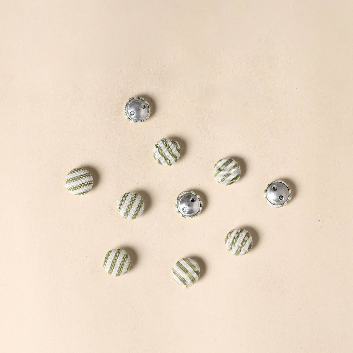  Beige Handmade Fabric Button Small at iTokri