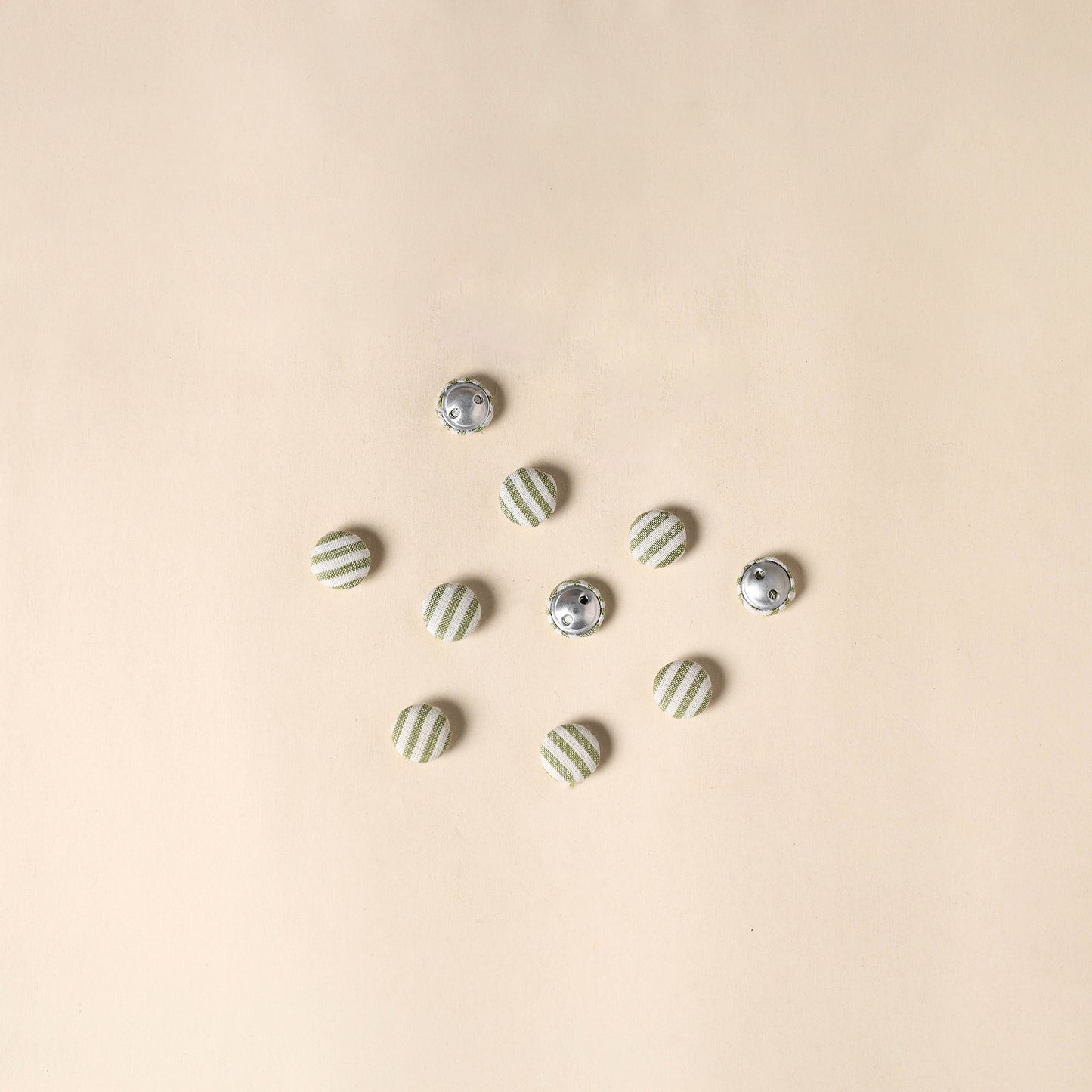  Beige Handmade Fabric Button Small at iTokri