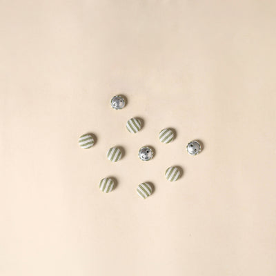  Beige Handmade Fabric Button Small at iTokri