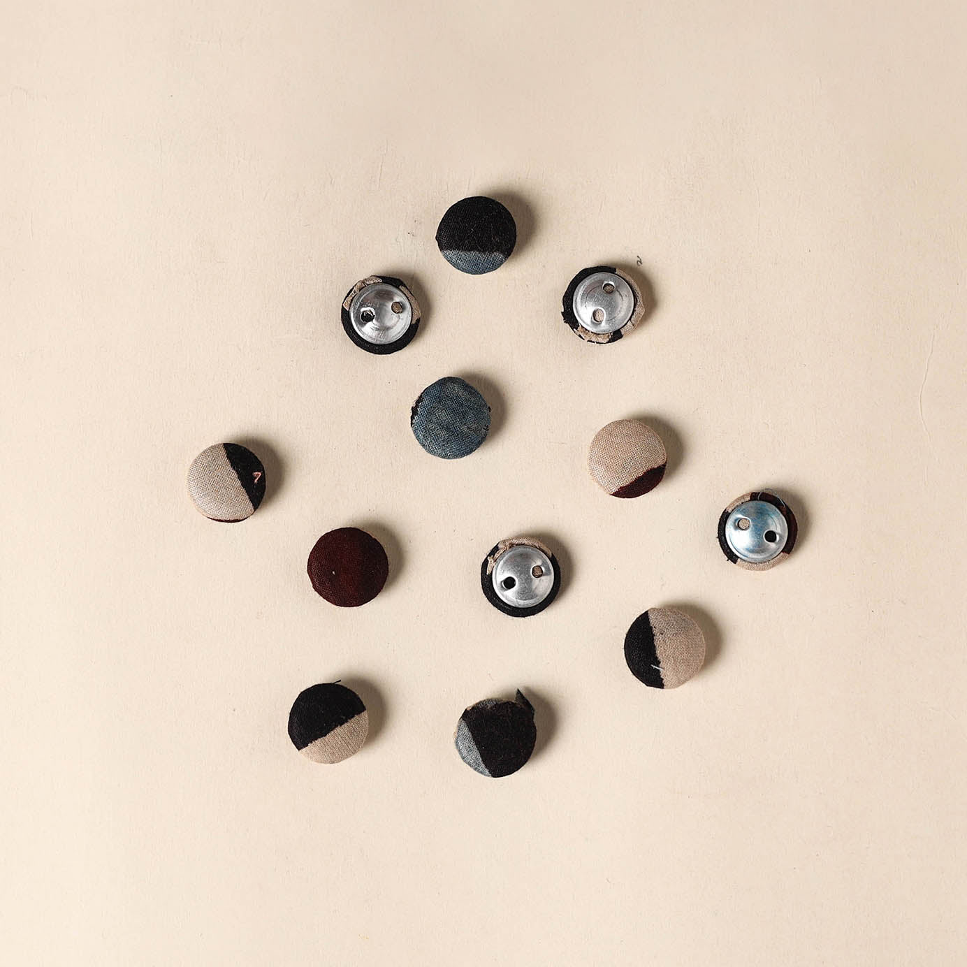  Multicolor Handmade Fabric Button Small at iTokri