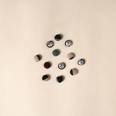  Multicolor Handmade Fabric Button Small at iTokri