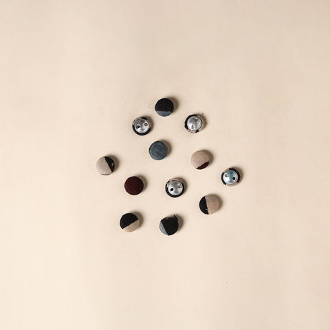  Multicolor Handmade Fabric Button Small at iTokri