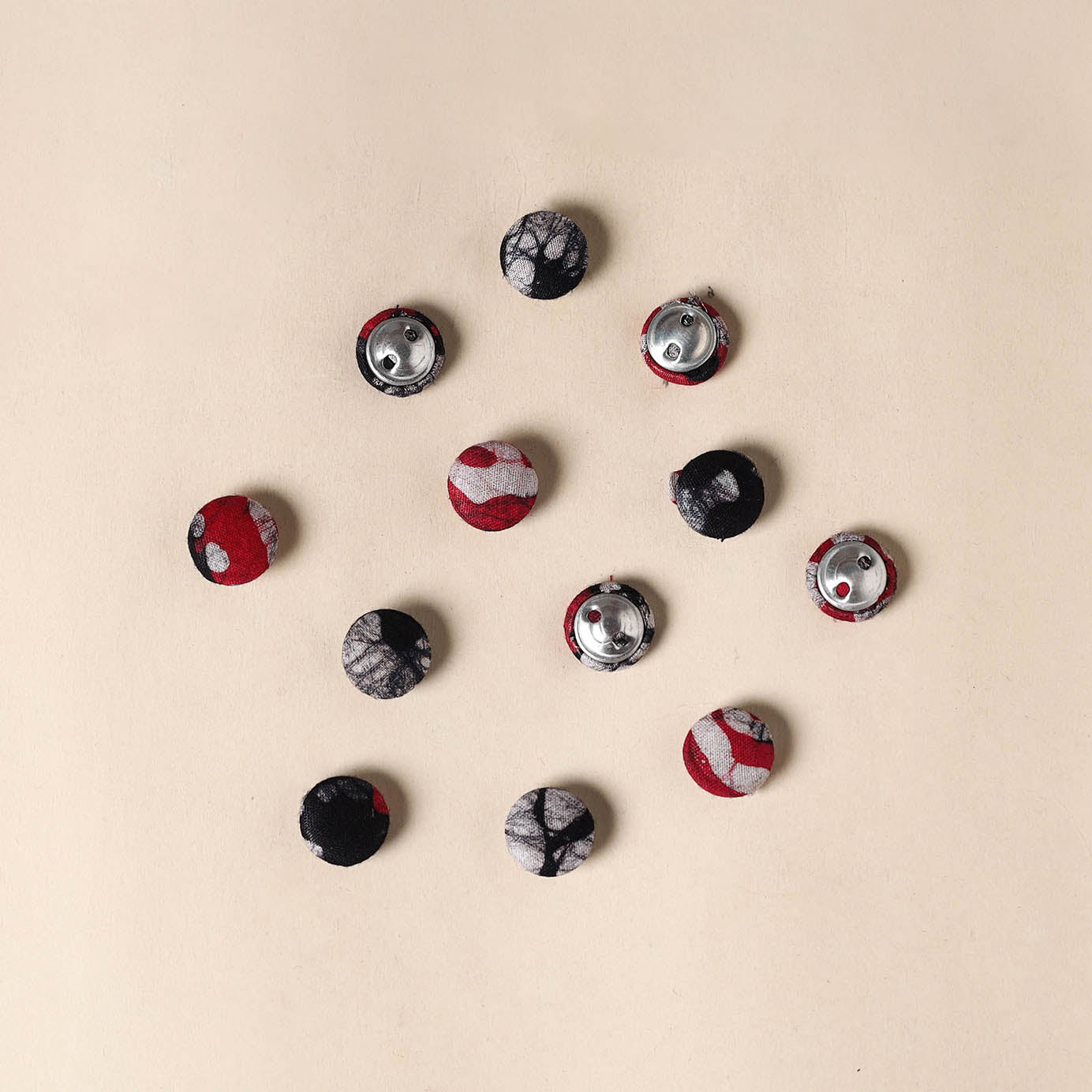  Multicolor Handmade Fabric Button Small at iTokri