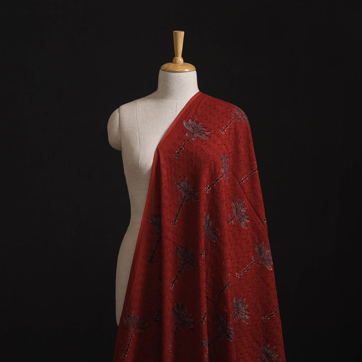 Ajrakh Hand Block Print Natural Dyed Cotton Hakoba Fabric 49