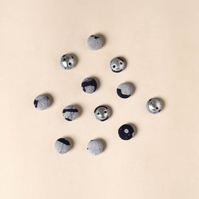  Grey Handmade Fabric Button Small at iTokri