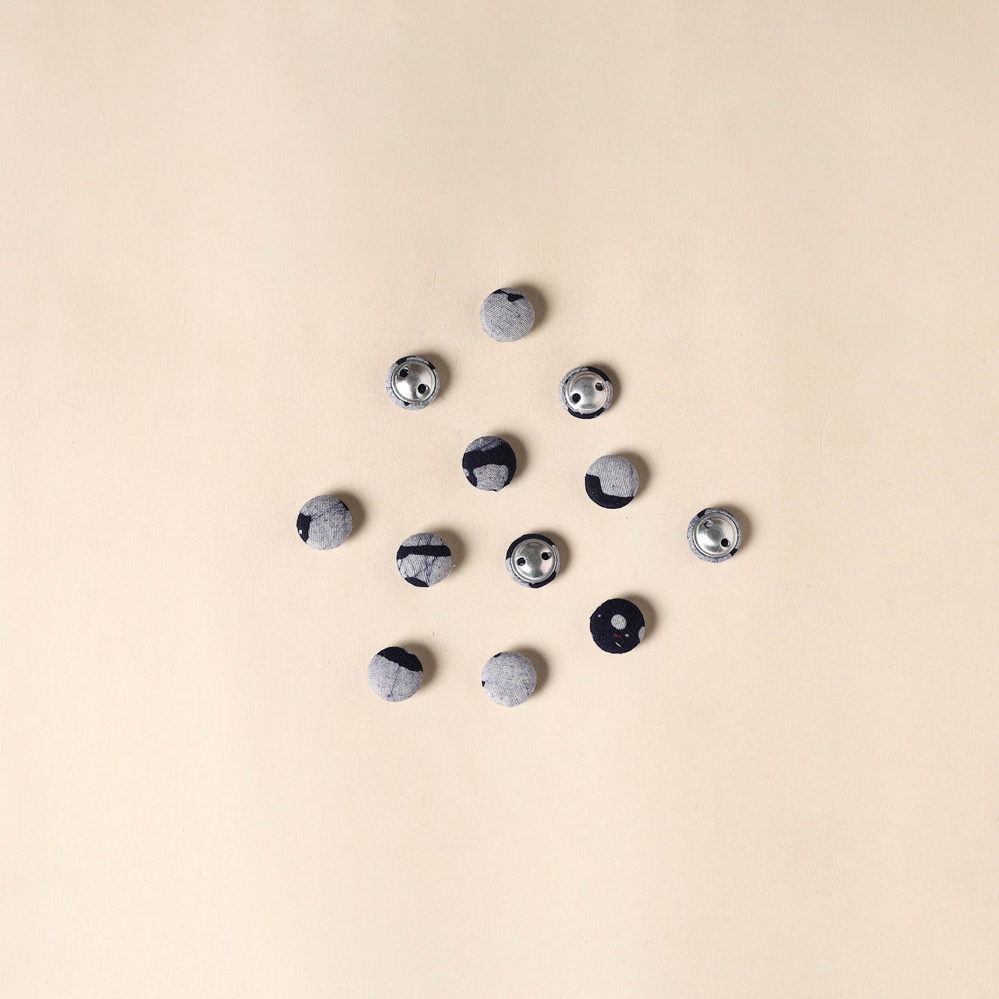  Grey Handmade Fabric Button Small at iTokri