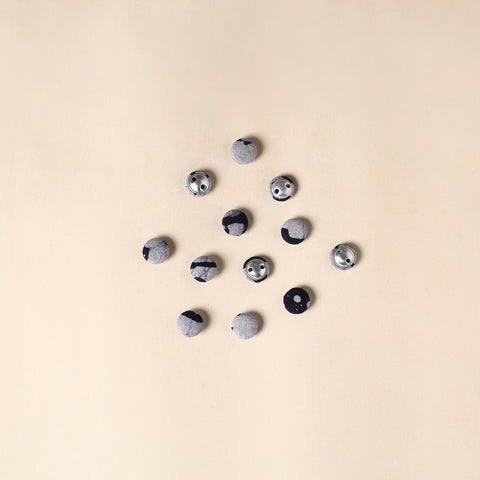  Grey Handmade Fabric Button Small at iTokri