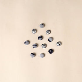  Grey Handmade Fabric Button Small at iTokri