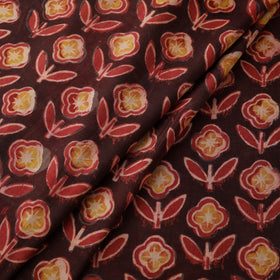 Pomegranate Peel Hand Block Print Cotton Fabric 02