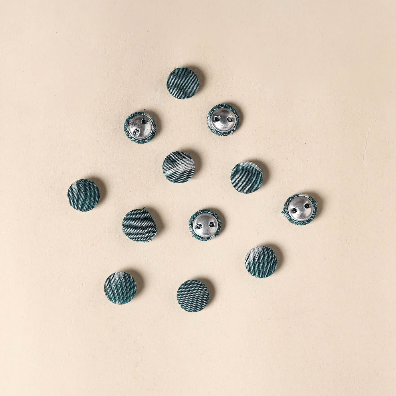  Green - Handmade Fabric Button Small at iTokri