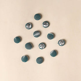  Green - Handmade Fabric Button Small at iTokri