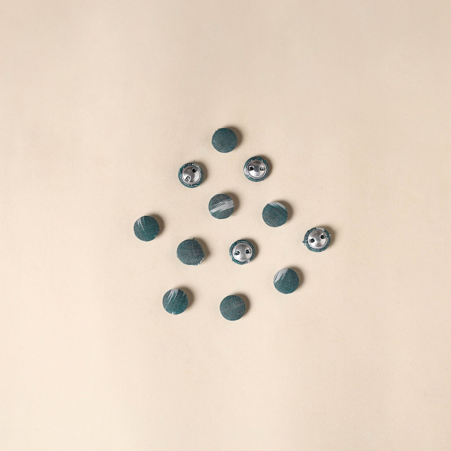  Green - Handmade Fabric Button Small at iTokri
