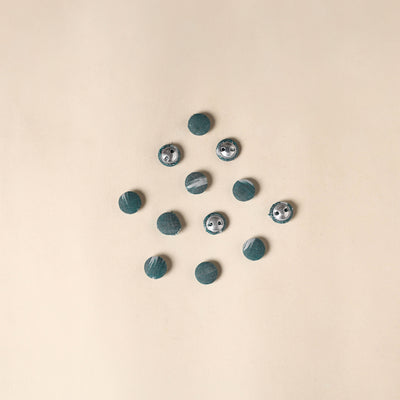  Green - Handmade Fabric Button Small at iTokri