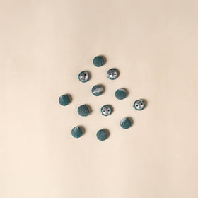  Green - Handmade Fabric Button Small at iTokri