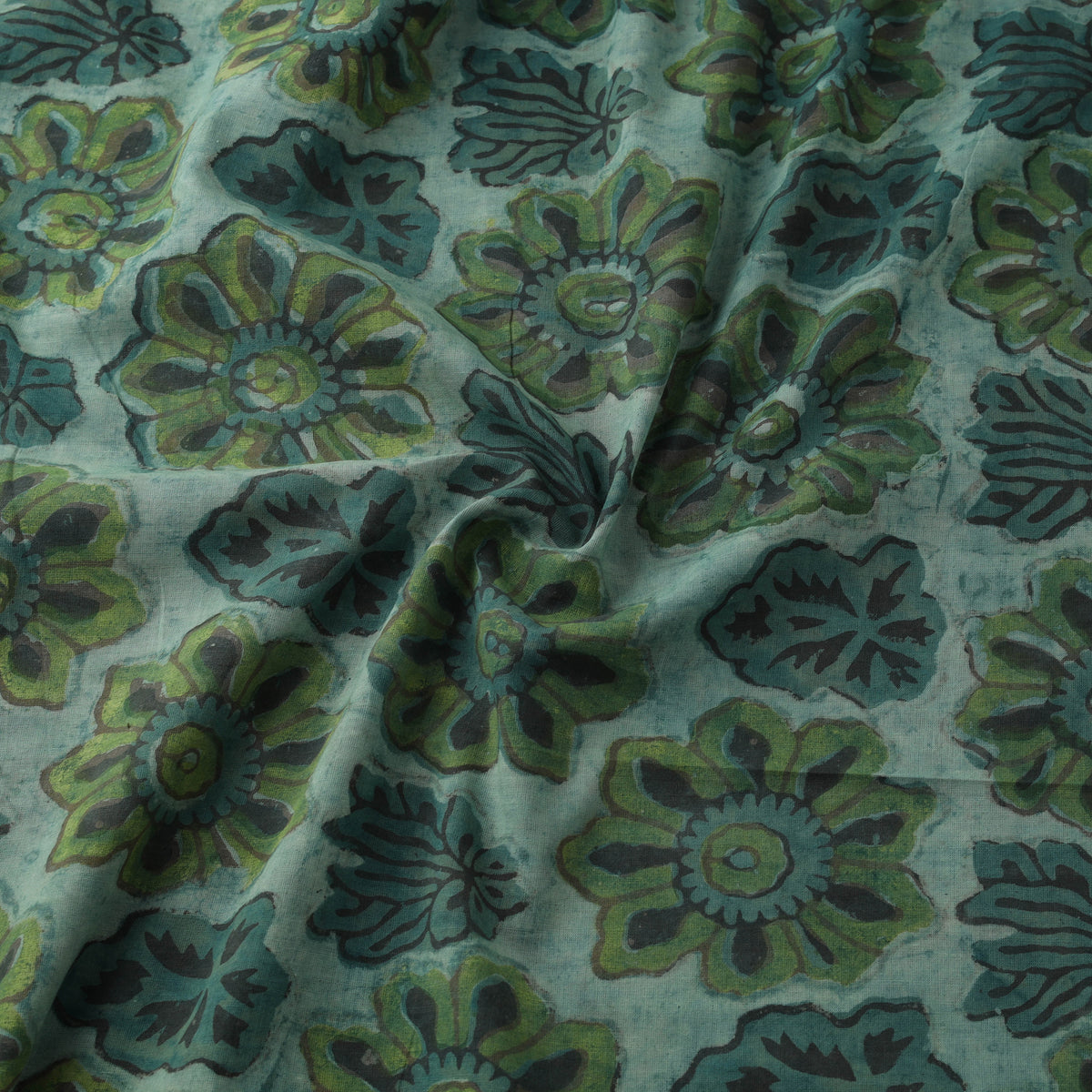 Pomegranate Peel Hand Block Print Cotton Fabric 04