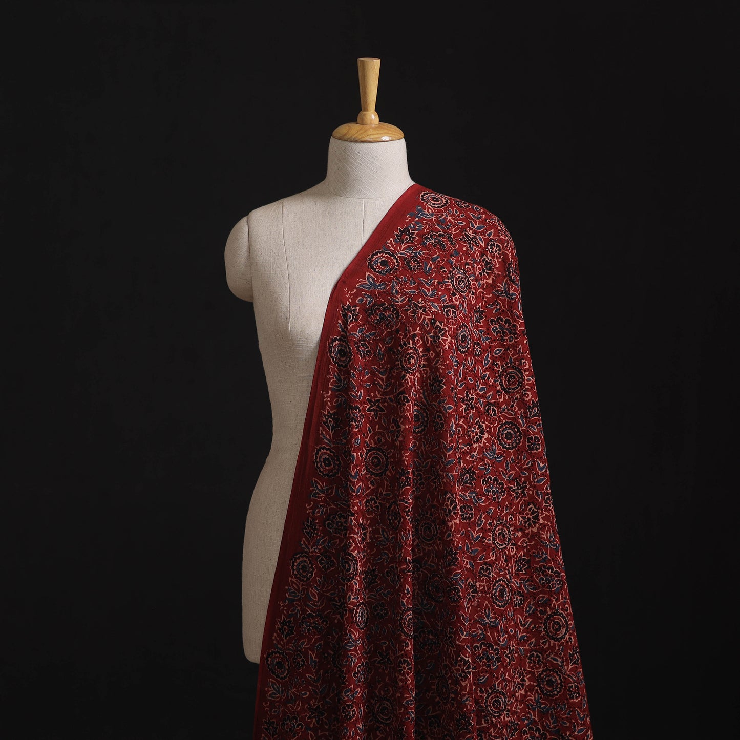 Ajrakh Hand Block Print Natural Dyed Cotton Hakoba Fabric 59