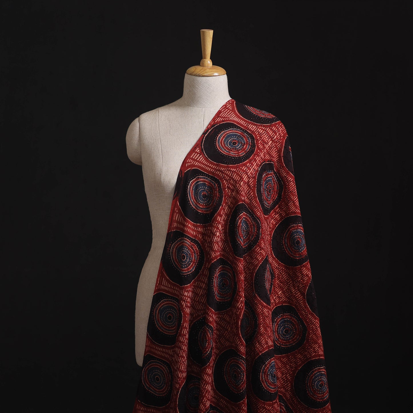 Ajrakh Hand Block Print Natural Dyed Cotton Hakoba Fabric 60