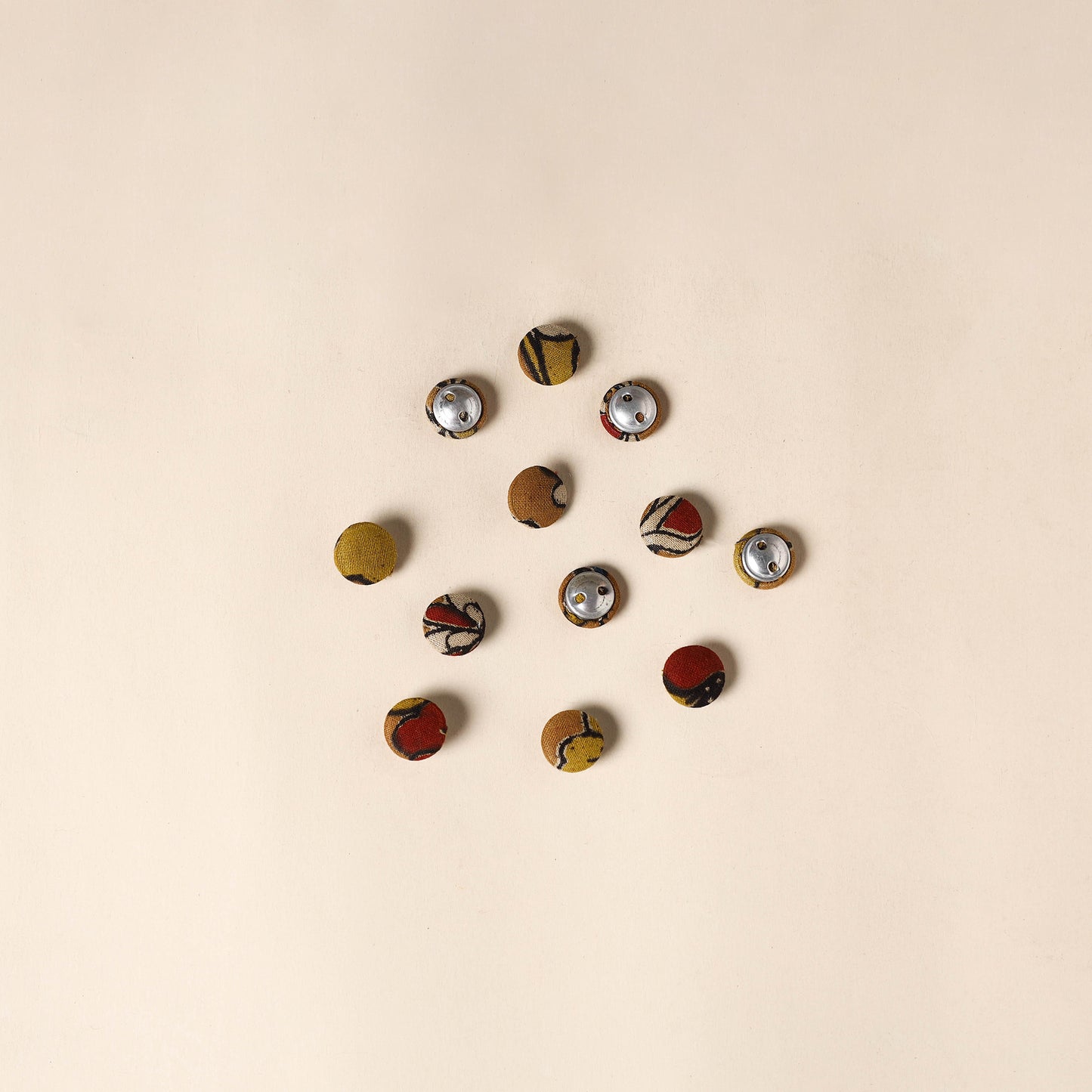  Multicolor Handmade Fabric Button Small at iTokri