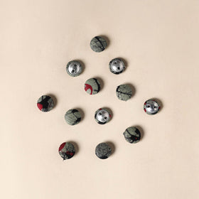  Grey Handmade Fabric Button Small at iTokri