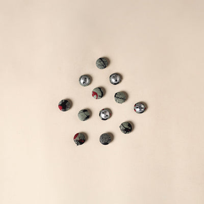  Grey Handmade Fabric Button Small at iTokri