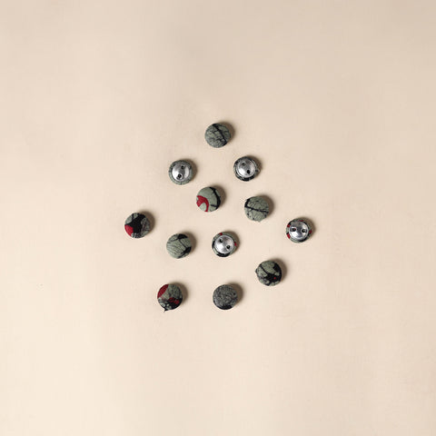  Grey Handmade Fabric Button Small at iTokri