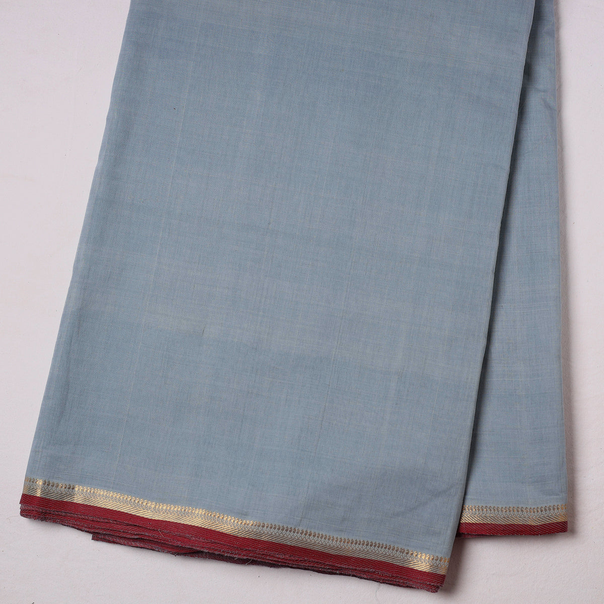 Original Mangalagiri Handloom Cotton Zari Border Fabric 06
