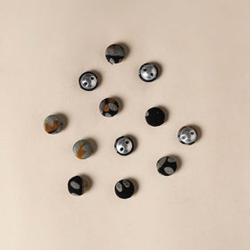  Black Handmade Fabric Button Small at iTokri