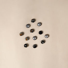  Black Handmade Fabric Button Small at iTokri