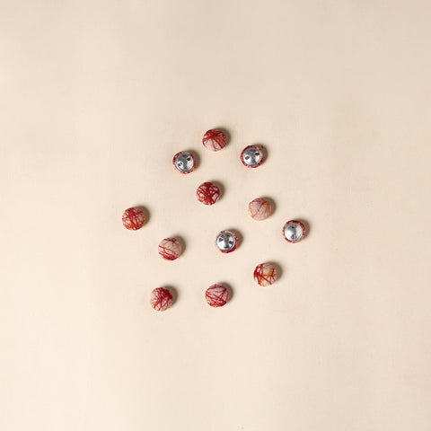  red Handmade Fabric Button Small at iTokri