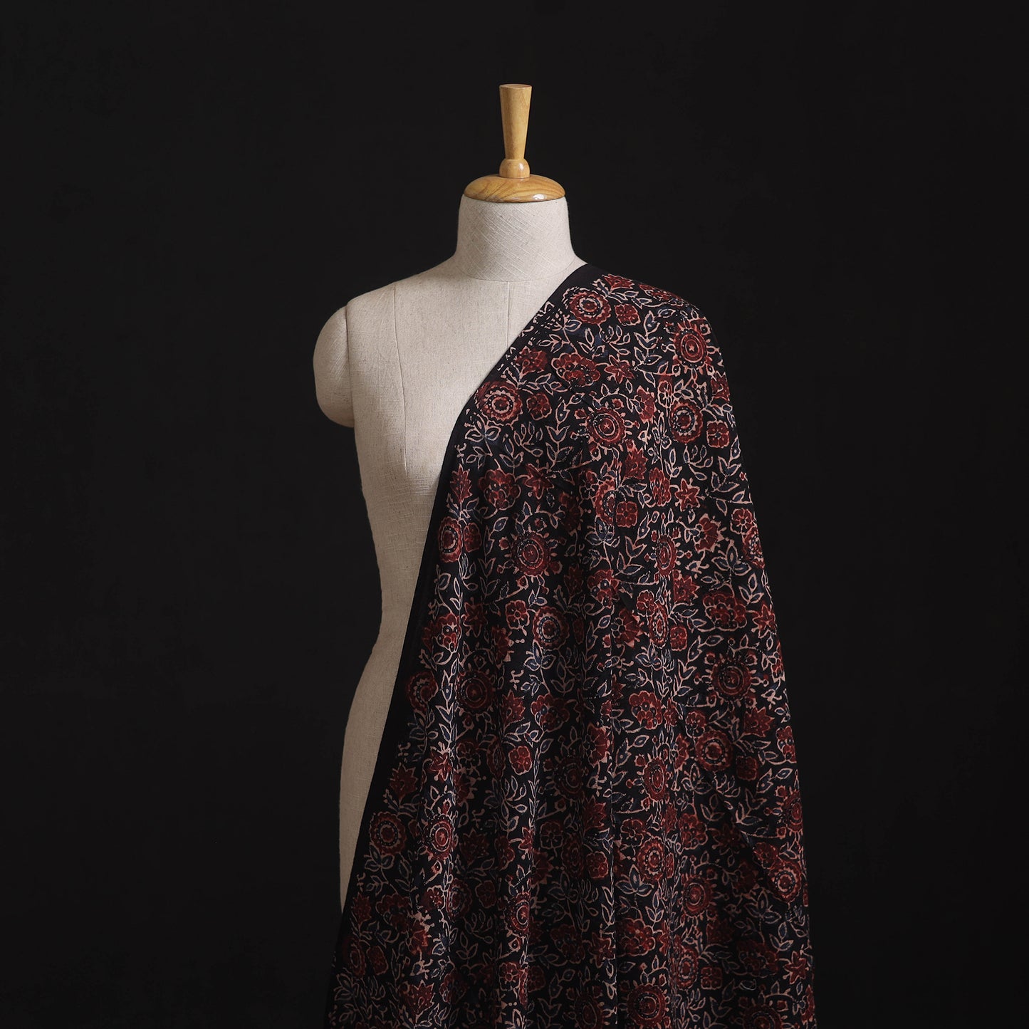 Ajrakh Hand Block Print Natural Dyed Cotton Hakoba Fabric 69