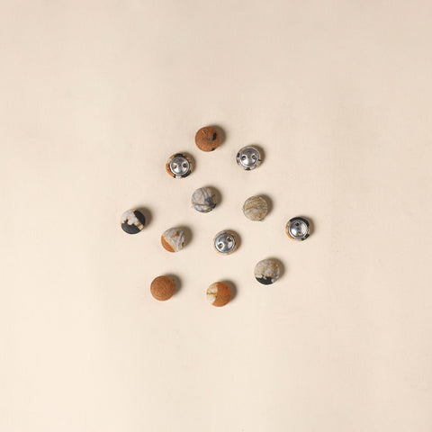  Multicolor Handmade Fabric Button Small at iTokri