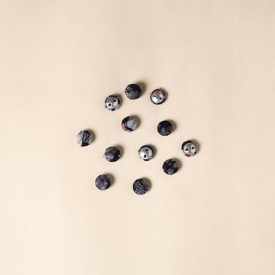  Black Handmade Fabric Button Small at iTokri