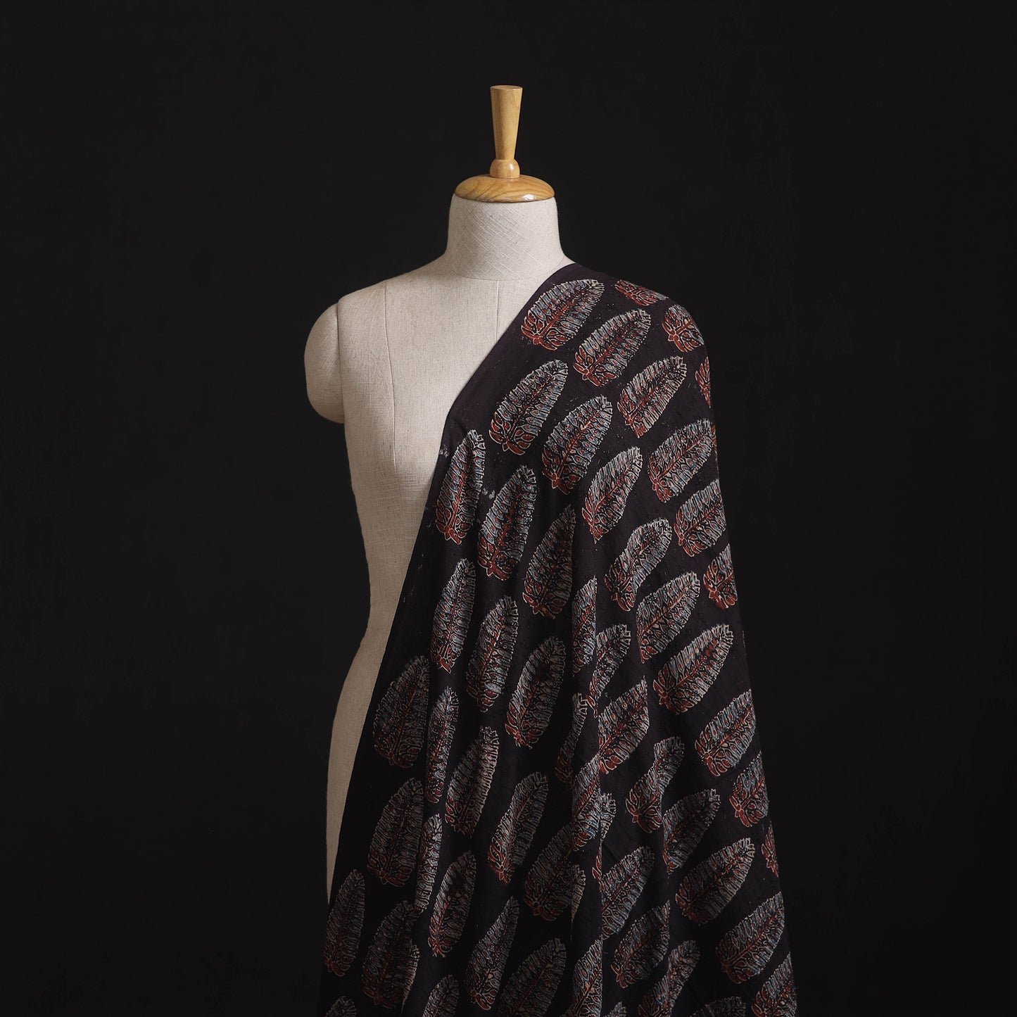 Ajrakh Hand Block Print Natural Dyed Cotton Hakoba Fabric 74