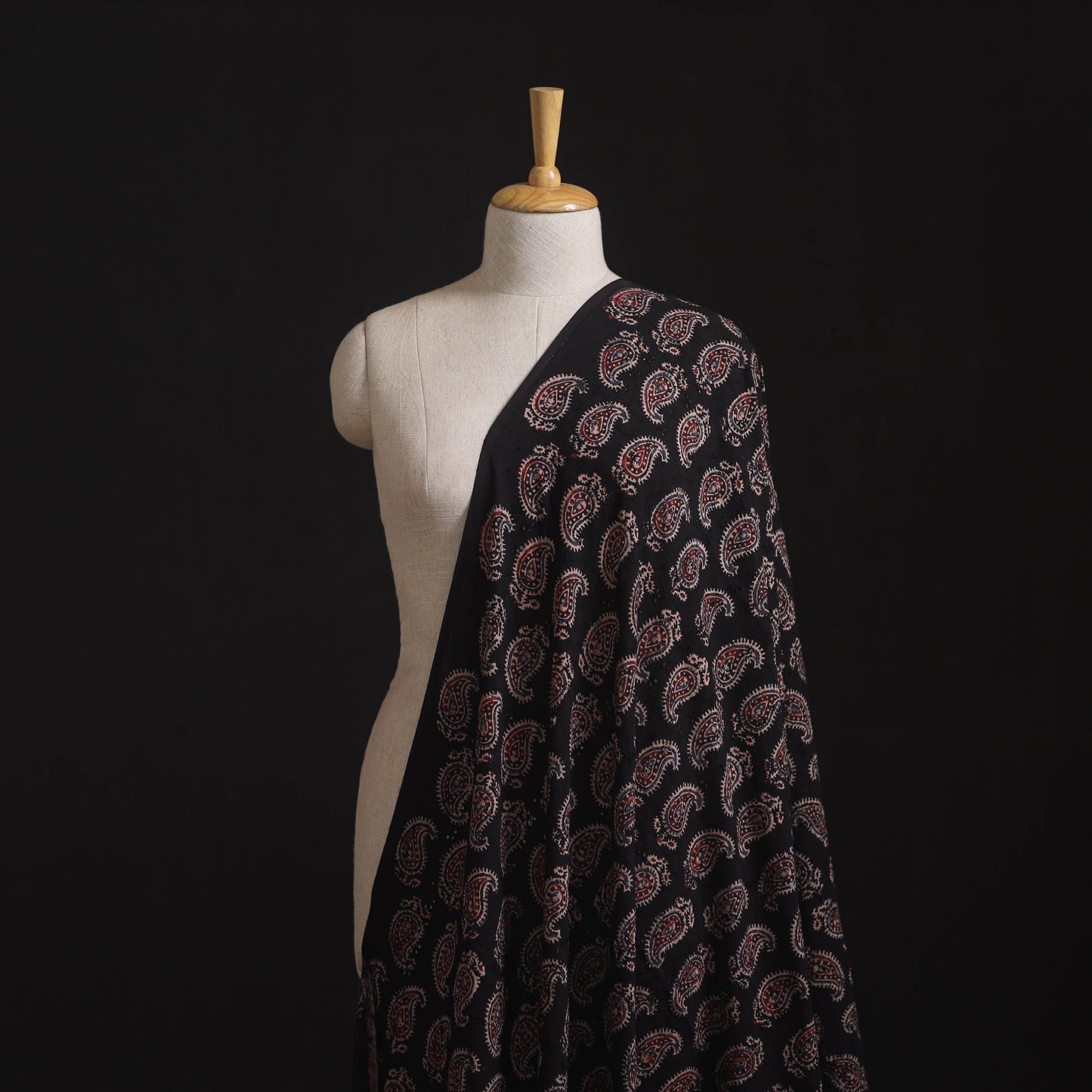 Ajrakh Hand Block Print Natural Dyed Cotton Hakoba Fabric 80
